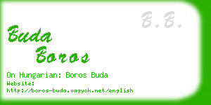 buda boros business card